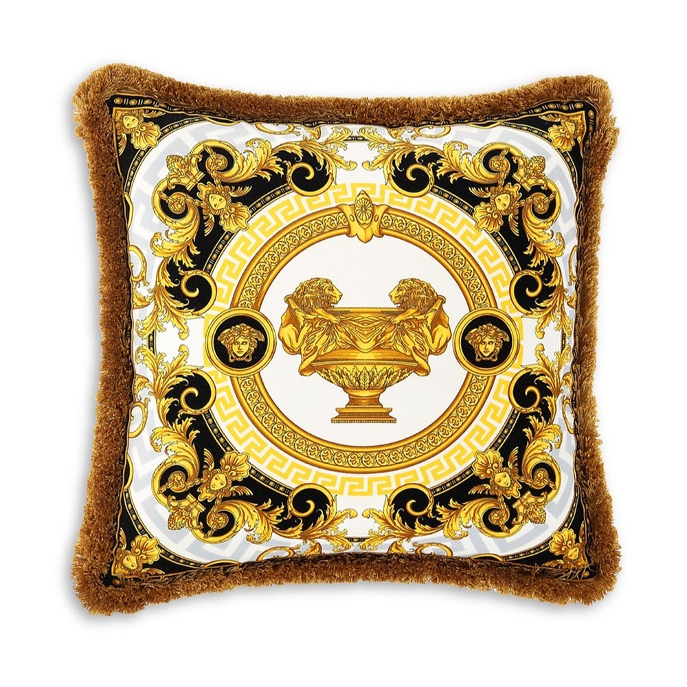 Versace Le Vase Baroque Silk Decorative Pillow, 18" x 18" .Luxurious Design